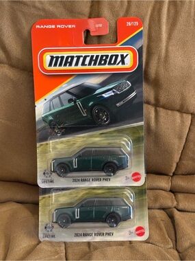Matchbox 2024 Range Rover PHEV Toy Car - Dark Green with Black Roof